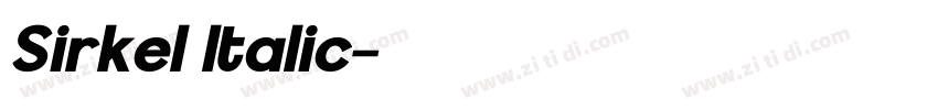 Sirkel Italic字体转换